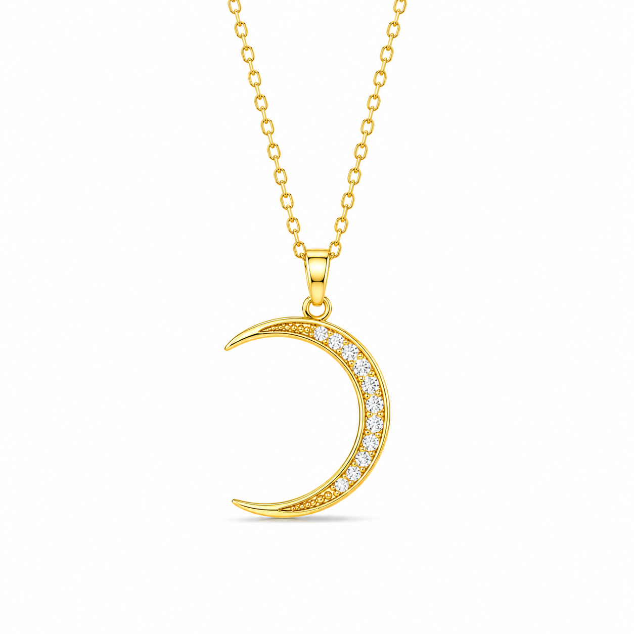 Gold Crescent Moon Necklace