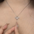 Jexyna Winged Heart Pendant — gold-plated cubic zirconia necklace (view 4)